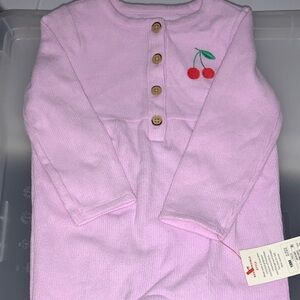 Cat & Jack Pink Bodysuit with Cherry Design